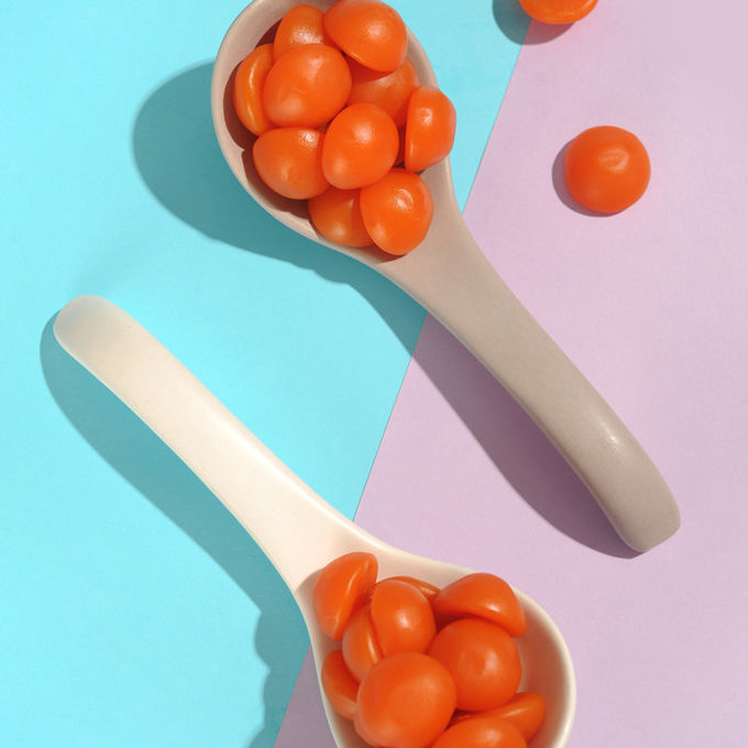 Öl-Beschichtungs-Lutein Easters-Frucht-gummiartiger Vitamin-Ball geformt mit orange Aroma